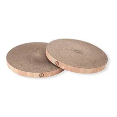 猫壱(necoichi) バリバリボウルXL 交換用つめとぎ 2個パック ライトブラウン