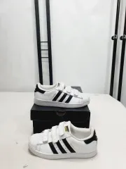 アディダス SUPERSTAR ファンデーション 白 ベルクロ スニーカー 215
