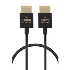 エレコム HDMI ケーブル 1m スーパースリム ハイスピード 4K・2K(30Hz) ARC対応 【HIGH SPEED with ETHE