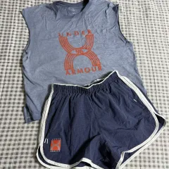 (L) UNDER ARMOUR アンダーアーマー ランニング タンクトップ + ズボン