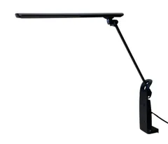 新品 スワン電器 LEDデスクライト クランプ式 抗菌仕様 便利なコンセント付 AS-752BK（ブラック）