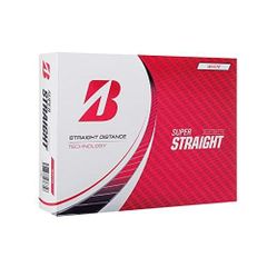BRIDGESTONE SUPER STRAIGHT Golf Balls, 2023 Model, 12-Pack, White