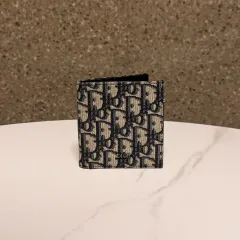 正規品 ディオール オブリーク ジャカード 二つ折り財布