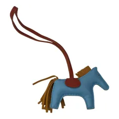 【中古】 HERMES エルメス ロデオチャームPM D刻印 ブルーアートル バッグチャーム 24024784 UY