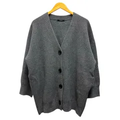 ジャーナルスタンダード JOURNAL STANDARD ニットカーディガン Vネック ウール混 無地 長袖 チャコールグレー