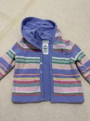 ポロ ラルフローレン ブルー ストライプ コットンジャケット 18M