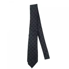 【中古】 GUCCI グッチ 790227 GGパターン ネクタイ 紳士 ブラック 25012152 KJ