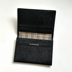 バーバリー　BURBERRY 名刺入れ　カードケース　ノバチェック　ブラック　美品