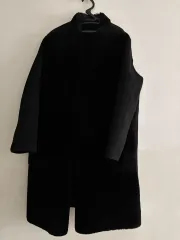 ブラック リバーシブル ロング ムートン