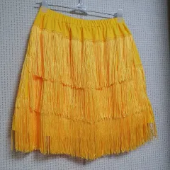 2XL ダンス衣装 ラテン スカート フリンジスカート 健康ダンス