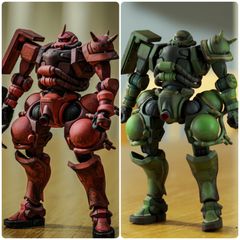 ガンプラ シャア専用ザク 塗装 墨入れあり 1分の48 - メルカリ