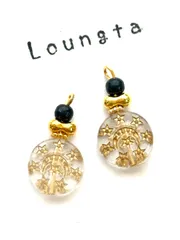 4147アンティークピアス 小ぶりピアス 樹脂ピアス