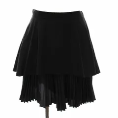 スナイデル SNIDEL 23AW オーバーラップミニスカート プリーツ 1 黒 ブラック SWFS234209 /YM