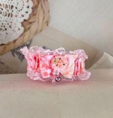 ピンクフラワーリング、わんちゃん猫ちゃん用首輪 - メルカリ