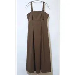 【W cIoset】ダブルクローゼット　ロングワンピース　サイズ　F カラー　ブラウン系