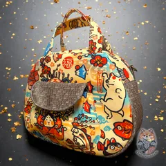 めでたい妖怪　ミニボストンバッグ　和風