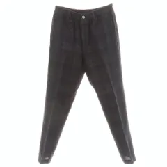 【中古】インコテックス INCOTEX コットン チェック イージスラックスパンツ ブラック【サイズ48】【メンズ】