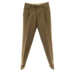 【中古】ピーティーゼロウーノ PT01 ウール ツープリーツ ドレススラックスパンツ カーキ【サイズ44】【メンズ】