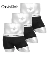 新品 未使用 並行輸入 Calvin Klein カルバンクライン 下着 【3枚セット】COTTON STRETCH メンズ ローライズ ボクサーパンツ nu2664 ブラックWセット