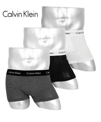 新品 未使用 並行輸入 Calvin Klein カルバンクライン 下着 【3枚セット】COTTON STRETCH メンズ ローライズ ボクサーパンツ nu2664 ブラックボーダーセット
