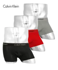 新品 未使用 並行輸入 Calvin Klein カルバンクライン 下着 【3枚セット】MICRO STRETCH メンズ ローライズボクサーパンツ nb1289 【A】ブラックレッドセット