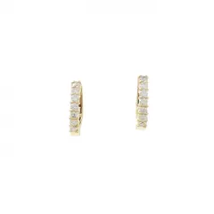 K18YG フープ ダイヤモンド ピアス 0.28CT