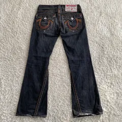 TRUE RELIGION トゥルーレリジョン　RAINBOW JOEY ブラックデニムパンツ　フレア　ブーツカット　y2k 30×33