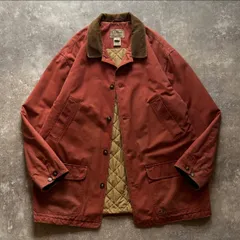 00年代 00s L.L.Bean エルエルビーン キルティング ハンティング ジャケット ハーフコート オレンジ
