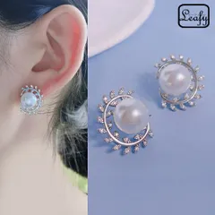 ピアス レディース パールピアス シルバー ジルコニア リーフ 葉っぱ 月桂樹 リングピアス 上品 涼やか 春 新生活 バレンタイン プレゼント ギフト 入学式 卒業式 入園式 卒園式 冠婚葬祭 フォーマル パーティー 女子会 普段使い  清楚