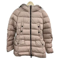 MONCLER(モンクレール) ダウンコート サイズ1 S レディース CLION(クリオン) ピンクベージュ 長袖/ジップアップ/フード付き/冬