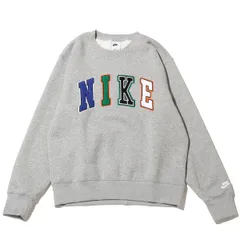 [ナイキ] セットアップ対応 スポーツウェア クラブ メンズ クルー FZ0880 HO24 スウェット トレーナー 上下 上着 刺繍 ロゴ ジム 筋トレ フィットネス トレーニング フリース メンズ 国 [063：ダークグレーヘザー/(ホワイト)] [XL]