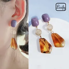 ピアス レディース ロングピアス ゴールド パープル べっ甲 アクセント エレガント 上品 華やか ゆれ感 バレンタイン プレゼント ギフト 入学式 卒業式 新生活 パーティー デート 女子会 大人可愛い 送料無料 即購入OK 最短当日〜翌日発送