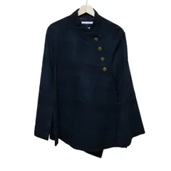 IENA(イエナ) ポンチョ レディース - ダークグリーン×黒 チェック柄/秋/冬