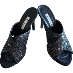   DIANA  ダイアナ サンダル パンプス ハイヒール 靴 中古 レディース 日本製 24   ラメ スパンコール【ZK89】  