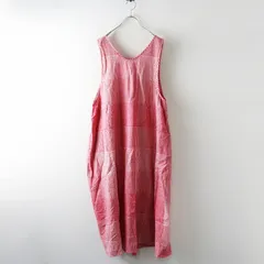 美品 サマンサモスモス Samansa Mos2 SM2 コットンリネン前後2WAYノースリーブワンピース F＼レッド ドレス【2400014797978】