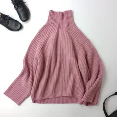 MICALLE MICALLE ミカーレミカーレ リブ タートルネック ニット ライトピンク(71E＋9467)25F