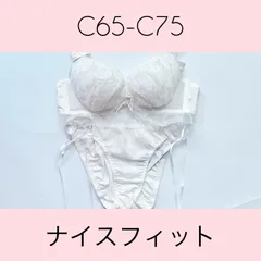 【タグ付新品未使用・送料込み】173608IV ナイスフィット パリシェ ブラショーツセット アイボリー 花柄 刺しゅう C65,C70,C75