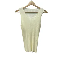 PLEATS PLEASE(プリーツプリーズ) ノースリーブカットソー サイズ3 L レディース美品  - PP04-JK600 アイボリー クルーネック/プリーツ