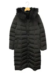 インディヴィ 127-97304 ダウンコート 36 ブラック ロング フォックスファー IT4DOWNFALZC