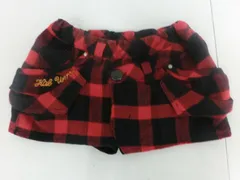 【TAKA63-23】◇BACKS バックス ショートパンツ キュロット ブロックチェック柄 レッド サイズF