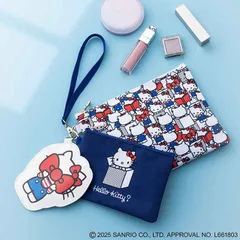 新品未使用 InRed 2025年10月号増刊 特別付録 HELLO KITTY ハローキティ 取り外せるストラップ付き ポーチ3点セット TD641058 管理番号:1906-462