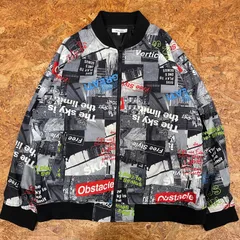 ビッグサイズ 総柄ジャケット 4L ジャンパー アウター ブルゾン オーバーサイズ ユーズド USED 古着