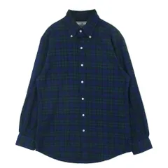 Brooks Brothers ブルックスブラザーズ THOMAS MASON トーマス メイソン コットン チェック ドレスシャツ Regular Fit レギュラー フィット ブラックウォッチ ブルー系 グリーン系 32 15【中古】
