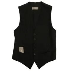 DIOR HOMME ディオールオム 08SS 8E3160330559 クリスヴァンアッシュ期 プリーツ加工 ジレ ベスト ブラック系 44【中古】