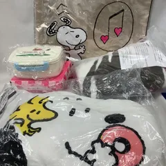 SNOOPY   4点セット　トートバッグ・マルチボックス・クッション・ブランケット　S329