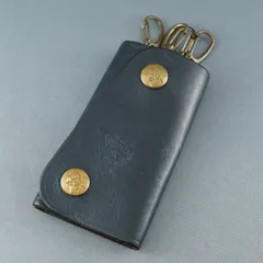 IL BISONTE イルビゾンテ レザー 4連 キーケース USED品 ネイビー ブランド 牛革 X9003