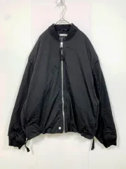 WYM LIDNM ウィムバイリドム WYjk942 DETACHABLE NYLON GABA FLIGHT BLOUSON ブルゾン ジャケット sizeL/黒 ■■メンズ