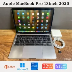 ［良品］Apple MacBook Pro 13inch 2020/Intel Core i7 / メモリ32GB / SSD 512GB / Windows 11 / Office 2024 / CJ649