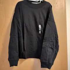新品タグ付き　ユニクロ　XXL　黒ブラック　大きいサイズ　プラスサイズ　モックネックT　長袖