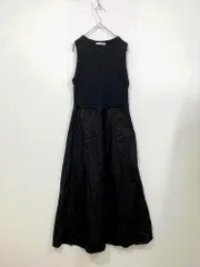 ZARA ザラ ノースリーブ ドッキング ワンピース sizeM/黒 ■■レディース